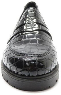 Rieker Mocassin Zwart croco lak - 39