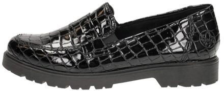 Rieker Mocassin Zwart croco lak - 42