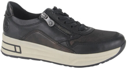 Rieker N8114-00 dames sneakers - maat 40 Zwart