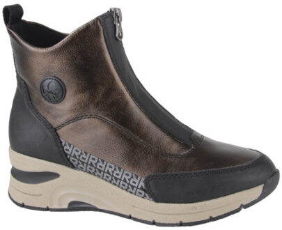 Rieker N9381-60 dames enkellaarzen sportief Zwart - 39