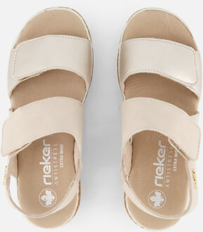 Rieker Sandalen beige Textiel - 36,37,38,39,40,41,42,43