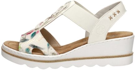 Rieker Sandalen Hak Wit - 36