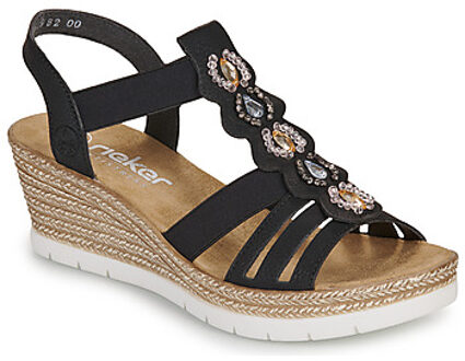 Rieker Sandalen met sleehak Rieker 619B2-00" Zwart - 36,37,38,39,40,41