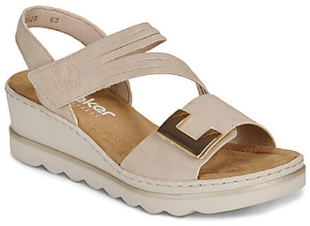 Rieker Sandalen met sleehak Rieker 67410-62" Beige - 37,38,39,40
