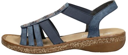 Rieker Sandalen Plat Blauw - 40