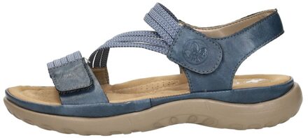 Rieker Sandalen Plat Blauw - 43