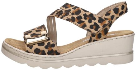 Rieker Sandalen Plat Cognac - 37