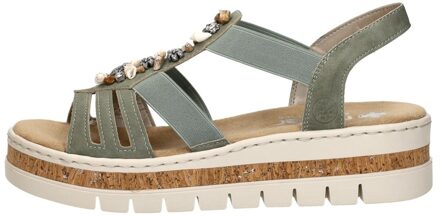 Rieker Sandalen Plat Groen - 39