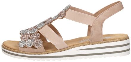 Rieker Sandalen Plat Roze - 42