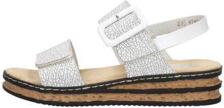 Rieker Sandalen Plat Wit - 38