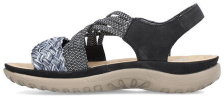 Rieker Sandalen Zwart - 38