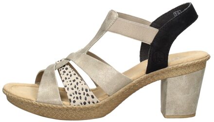 Rieker Sandalette Dames Zwart/Grijs