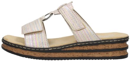 Rieker Slipper Dames Beige/Multi