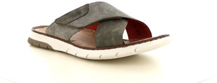 Rieker Slipper Heren Grijs/Groen