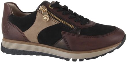 Rieker Sneakers Laag Donkerbruin - 39