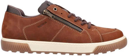 Rieker Sportieve Lage Sneakers voor Heren Rieker , Brown , Heren - 43 Eu,41 EU