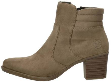 Rieker Taupe Suède Dames Enkellaars Rieker , Brown , Dames - 39 Eu,38 Eu,42 Eu,36 Eu,41 Eu,37 EU