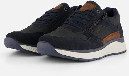 Rieker Terra Sneakers blauw Leer - 40,41,42,43,44,45