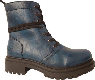 Rieker Veterboot Dames Blauw