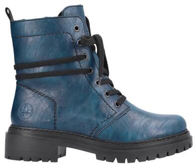 Rieker Veterboot Dames Blauw