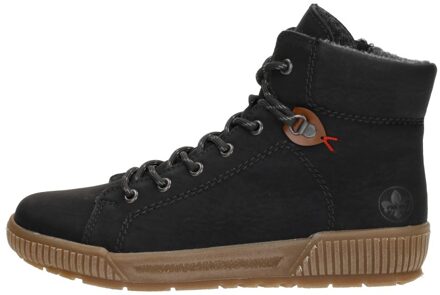 Rieker Veterboots zwart Nubuck - 42,39,38,37,36