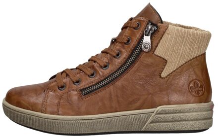 Rieker Veterschoenen Hoog Cognac - 37