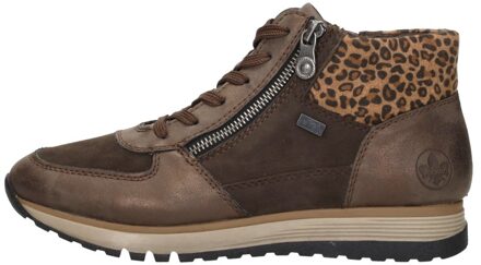 Rieker Veterschoenen Hoog Donkerbruin - 40