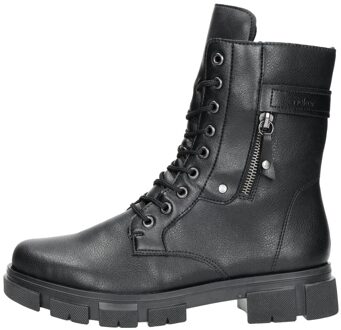 Rieker Veterschoenen Hoog Zwart - 36