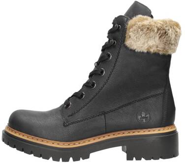 Rieker Veterschoenen Hoog Zwart - 37