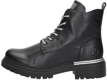 Rieker Veterschoenen Hoog Zwart - 38