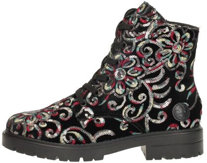 Rieker Veterschoenen Hoog Zwart - 43