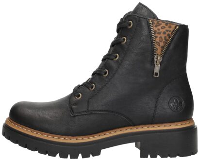 Rieker Veterschoenen Hoog Zwart - 43