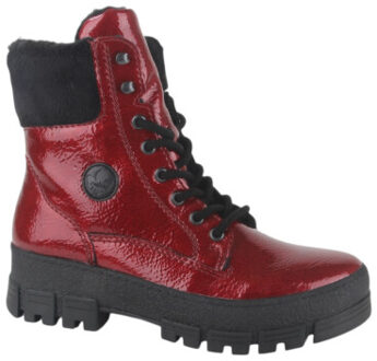 Rieker Y0220-33 dames veterboots sportief Rood - 38