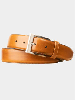 Riem 100% leer 7339p/144 cognac - maat 100 Bruin