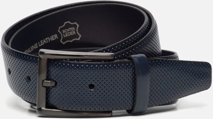 Riem blauw Leer - 90,95,100,105,110