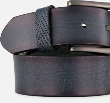 Riem blauw Leer - 90,95,100,105,110