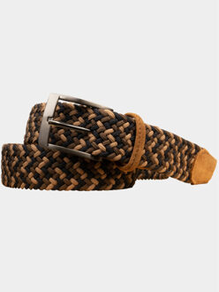 Riem ceintuur vlecht stretch suede 395040/4767 Bruin - 95