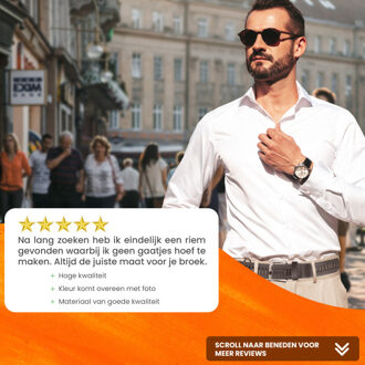 riem heren riem dames leder - Bruin - 115