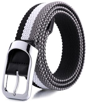Riem Mannen Mode Twee-Tone Geweven Canvas Riemen Voor Vrouwen Elastische Stof Comfortabele Casual Stijl Riem Unisex 1