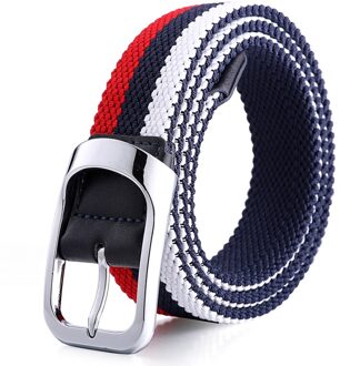 Riem Mannen Mode Twee-Tone Geweven Canvas Riemen Voor Vrouwen Elastische Stof Comfortabele Casual Stijl Riem Unisex 2