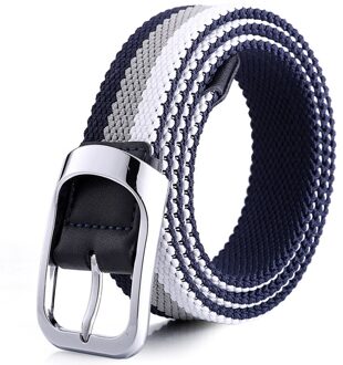 Riem Mannen Mode Twee-Tone Geweven Canvas Riemen Voor Vrouwen Elastische Stof Comfortabele Casual Stijl Riem Unisex 3