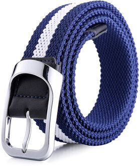Riem Mannen Mode Twee-Tone Geweven Canvas Riemen Voor Vrouwen Elastische Stof Comfortabele Casual Stijl Riem Unisex 4
