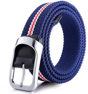 Riem Mannen Mode Twee-Tone Geweven Canvas Riemen Voor Vrouwen Elastische Stof Comfortabele Casual Stijl Riem Unisex 5