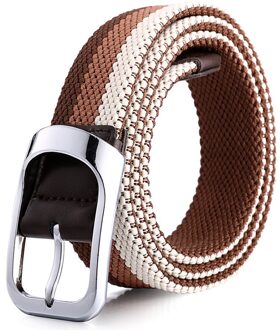 Riem Mannen Mode Twee-Tone Geweven Canvas Riemen Voor Vrouwen Elastische Stof Comfortabele Casual Stijl Riem Unisex 6