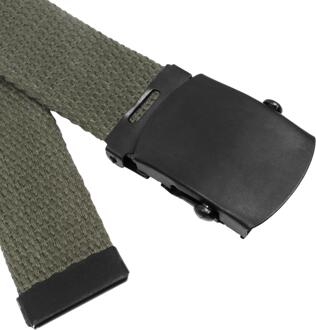 Riem met metalen sluiting Olijf - 120 cm