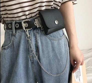 Riem Met Tas, Vrouwelijke Punk Stijl, Ketting Riem, Trendy, eenvoudige En Veelzijdige Uniform Met Rok En Riem