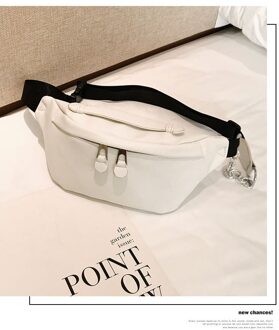 Riem Tas Voor Wome Pu Bbg Voor Vrouwen Mobiele Telefoon Taille Sporttas wit