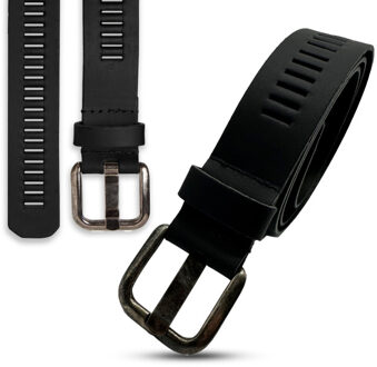 Riem unisex leder - 2 pack Zwart - 105