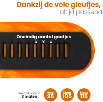 Riem unisex leder - 3 pack - maat 95 Zwart