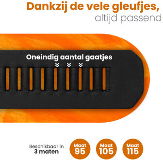 Riem unisex leder - 3 pack Zwart - 105